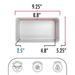 Fat Daddio's ProSeries 5 in. W X 9 in. L Bread Pan Silver 1 pc