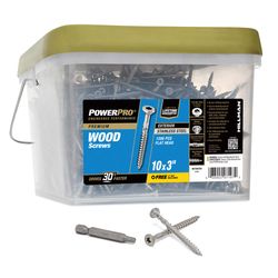 Power Pro No. 10 Ga. X 3 in. L Stainless Steel Star Flat Head Deck Screws