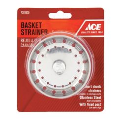 Ace 3 in. D Chrome Stainless Steel Strainer Basket Silver