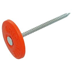 Grip-Rite No. 12 2 in. Cap Bright Plastic/Steel Nail Full Round Head 1 lb