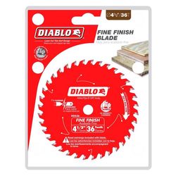 Diablo 4-1/2 in. D X 3/8 in. Fine Finish TiCo Hi-Density Carbide Circular Saw Blade 36 teeth 1 pk
