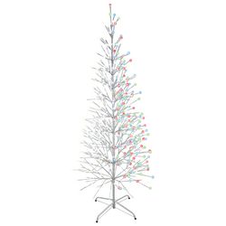 Holiday Bright Lights LED Warm White Lighted Birch Tree 78 in. Yard Decor