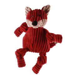 HuggleHounds Knottie For Dog Multicolored Plush Sly Fox Squeaky Dog Toy Small 1 pk