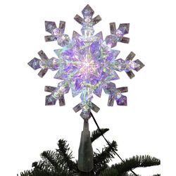 Celebrations LED Cool White Snowflake Tree Topper 9.25 in.