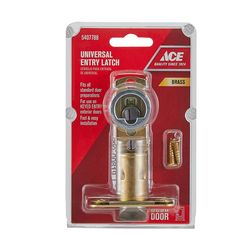 Ace Polished Brass Steel Entry Latch 1 pk