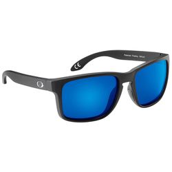 Flying Fisherman AcuTint Sunglasses Unisex Matte Black Frame Smoke Blue Mirror Lens Polarized Floati