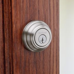 Kwikset SmartKey Satin Nickel Metal Deadbolt