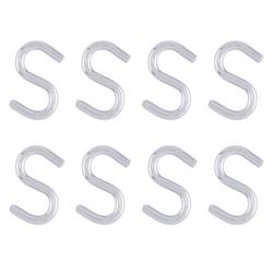 Ace Small Zinc-Plated Silver Steel 0.75 in. L S-Hook 15 lb 8 pk