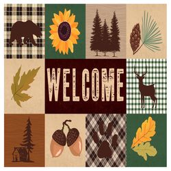 Modern Mat 32 in. W X 20 in. L Multi-Color Welcome Polyester Door Mat