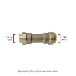 QuickFitting Push to Connect 3/8 in. PTC in. Brass Straight Union