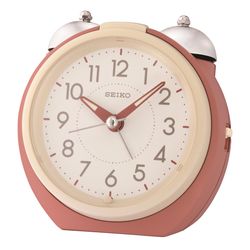 Seiko 4.41 in. Orange Alarm Clock Analog Battery Operated