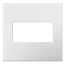 Legrand Adorne White 2 gang Thermoplastic Decorator Wall Plate 1 pk