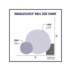 HuggleHounds For Dog Beige Fleece Ball Dog Toy Large 1 pk