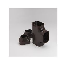 Slimduct Lineset Cover Tee 3.75 in. W X 3.125 in. H Brown