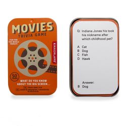 Kikkerland Movies Trivia Game Multicolored