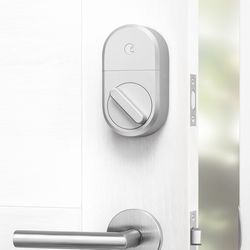 August Home Polished Nickel Metal Smart Lock
