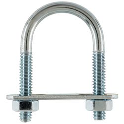 Hampton 1/4 in. X 1-1/8 in. W X 2 in. L Coarse Zinc-Plated Steel U-Bolt