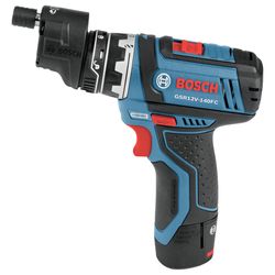 Bosch 12V MAX Flexiclick 1/4 in. Brushed Cordless 5-In-1 Drill Kit (Battery & Charger)