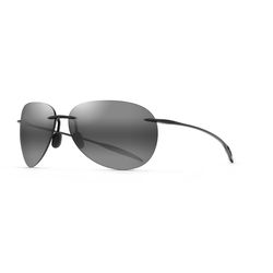 Maui Jim Sugar Beach Sunglasses Unisex Gloss Black Frame Neutral Gray Lens Polarized