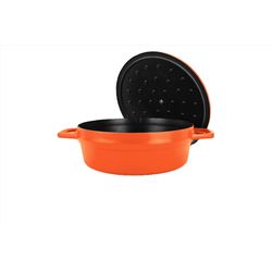 All American 1930 Cast Aluminum Dutch Oven Orange