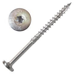 Screw Products Nova #16 in. X 4 in. L Star High Corrosion Resistant Stainless Steel Lag Screw 1 pk