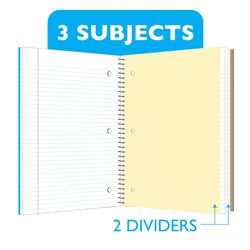 Bazic Products 10-1/2 in. W X 8 in. L Wide Ruled Side-Spiral Assorted Notebook