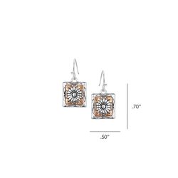 Montana Silversmiths Women's Ranch House Floral Earrings