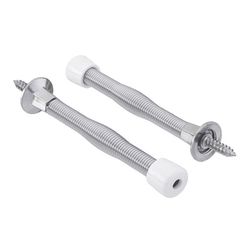Ace 3 in. W Metal Chrome Silver Spring Door Stop Mounts to door and wall 0 in.