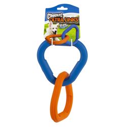Chuckit! For Dog Blue/Orange Rubber Ultra Link Pet Toy Medium 1 pc