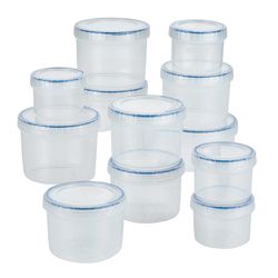 Lock & Lock Easy Essentials Clear Food Storage Container Set 6 pk