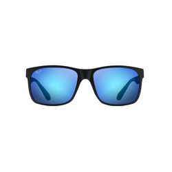 Maui Jim Red Sands Sunglasses Unisex Matte Black Frame Blue Hawaii Lens Polarized
