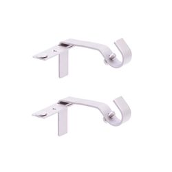 Kenney Fast Fit Brushed Nickel Silver Modern/Contemporary Curtain Rod Bracket 5/8 in. L
