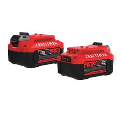 CRAFTSMAN V20 CMCB204-2 4 Ah Lithium-Ion High Capacity Battery 2 pc