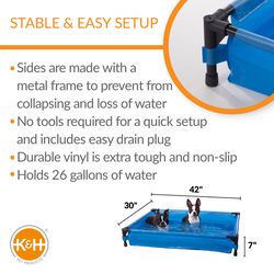 K&H Pet Prodcuts Blue Dog Pop Up Pool 1 pk