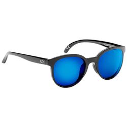 Flying Fisherman AcuTint Sunglasses Unisex Black Frame Smoke Blue Mirror Lens Polarized Floating