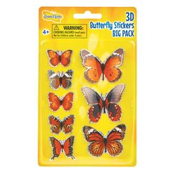 Insect Lore 3D Butterflies Stickers Multicolored 8 pc