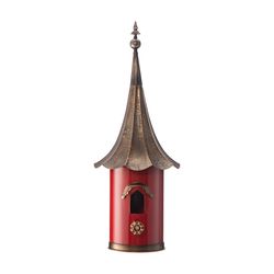 Glitzhome 32 in. H X 12.25 in. W X 12.25 in. L Metal Bird House
