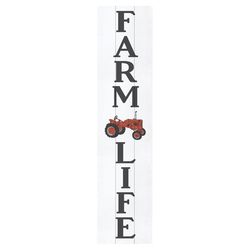 P Graham Dunn Multicolored Wood 47 in. H X 10.5 in. L X 0.75 in. W Farm Life Porch Sign