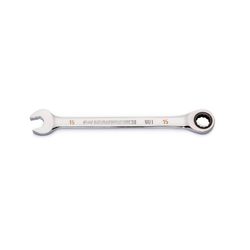 GEARWRENCH 15 mm 12 Point Metric Ratcheting Combination Wrench 7.87 in. L 1 pc