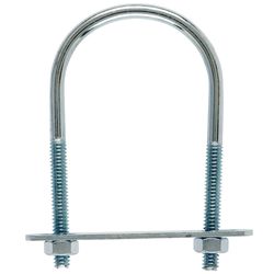 Hampton 1/4 in. X 2 in. W X 3-1/2 in. L Coarse Zinc-Plated Steel U-Bolt
