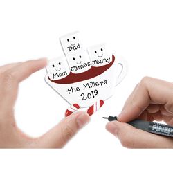 Personalizable Hot Hot Chocolate Family of 4 Ornament