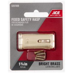 Ace Bright Brass 1-3/4 in. L Fixed Staple Safety Hasp