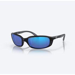 Costa Brine Sunglasses Black Frame Blue Lens Polarized Blue Light Blocking