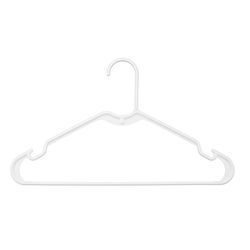 Whitmor Plastic White Hanger 10 pk