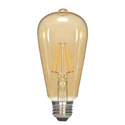 Satco ST19 E26 (Medium) LED Bulb White 60 Watt Equivalence 1 pk