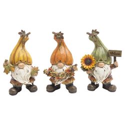 Gerson 9 in. Harvest Gnomes Fall Decor