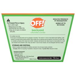 OFF! Citronella Candle Solid 18 oz