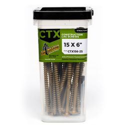Big Timber No. 15 Ga. X 6 in. L Star Round Head Coarse Construction Screws