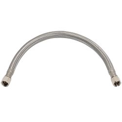 Homewerks 1/4 in. Compression in. X 1/4 in. D Compression 12 in. Braided Stainless Steel Ice Maker S