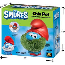 Chia Pet Papa Smurf Decorative Planter Clay 1 pk